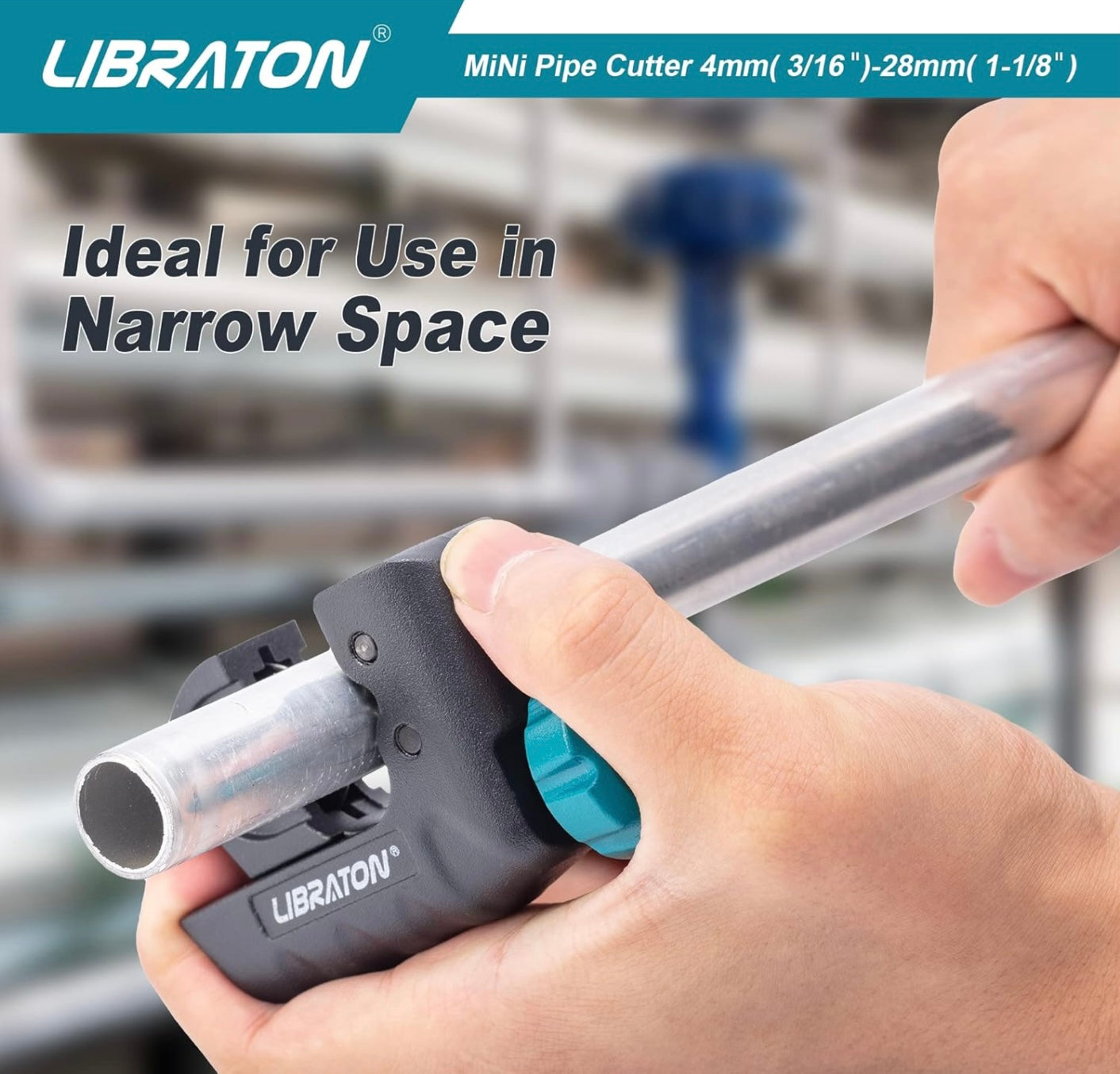 LIBRATON Mini Pipe Cutter 4mm(3/16”) - 28mm(1-1/8”)
