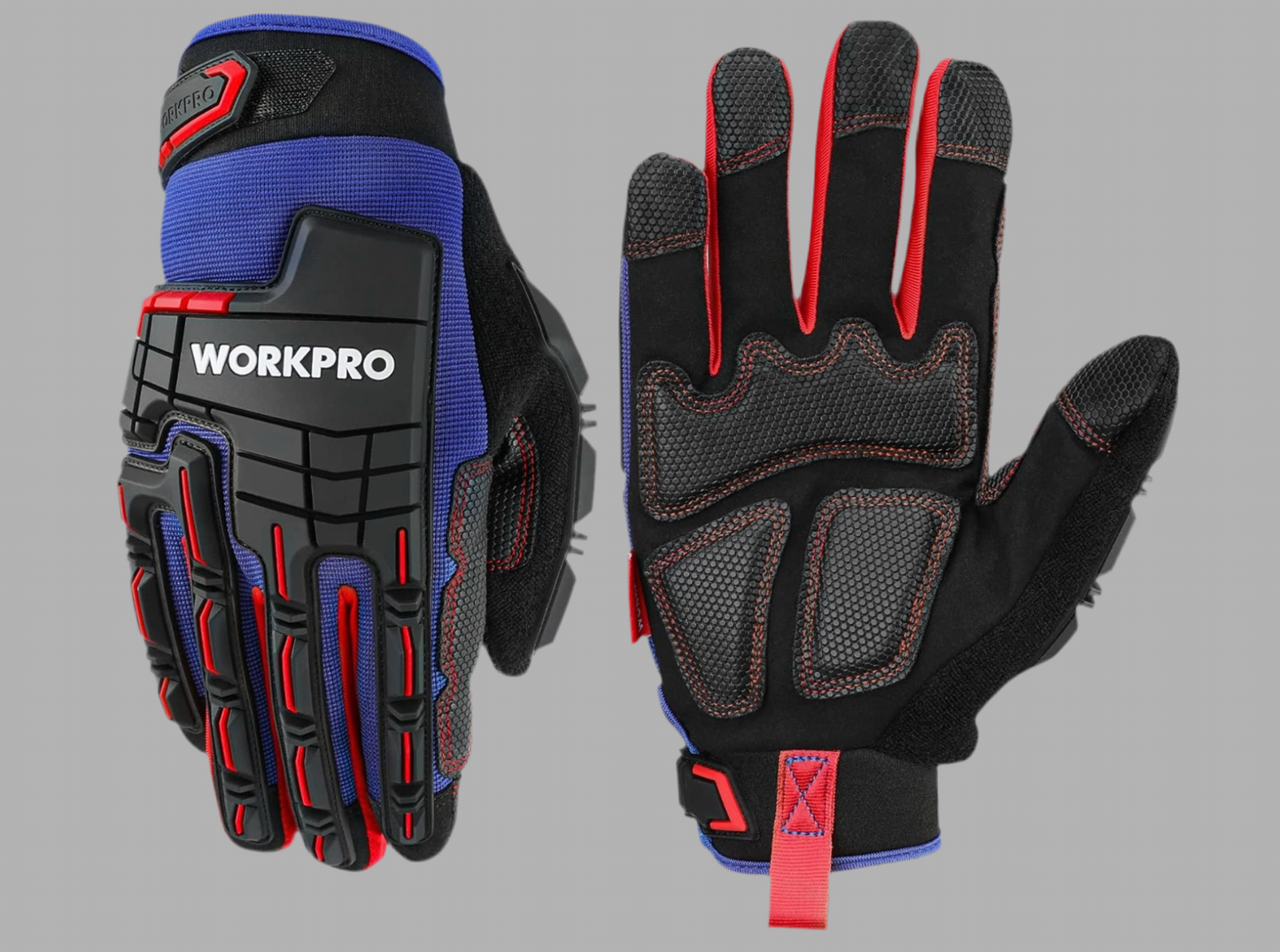 WORKPRO Heavy Duty Impact Protection Work Gloves - M, L, XL