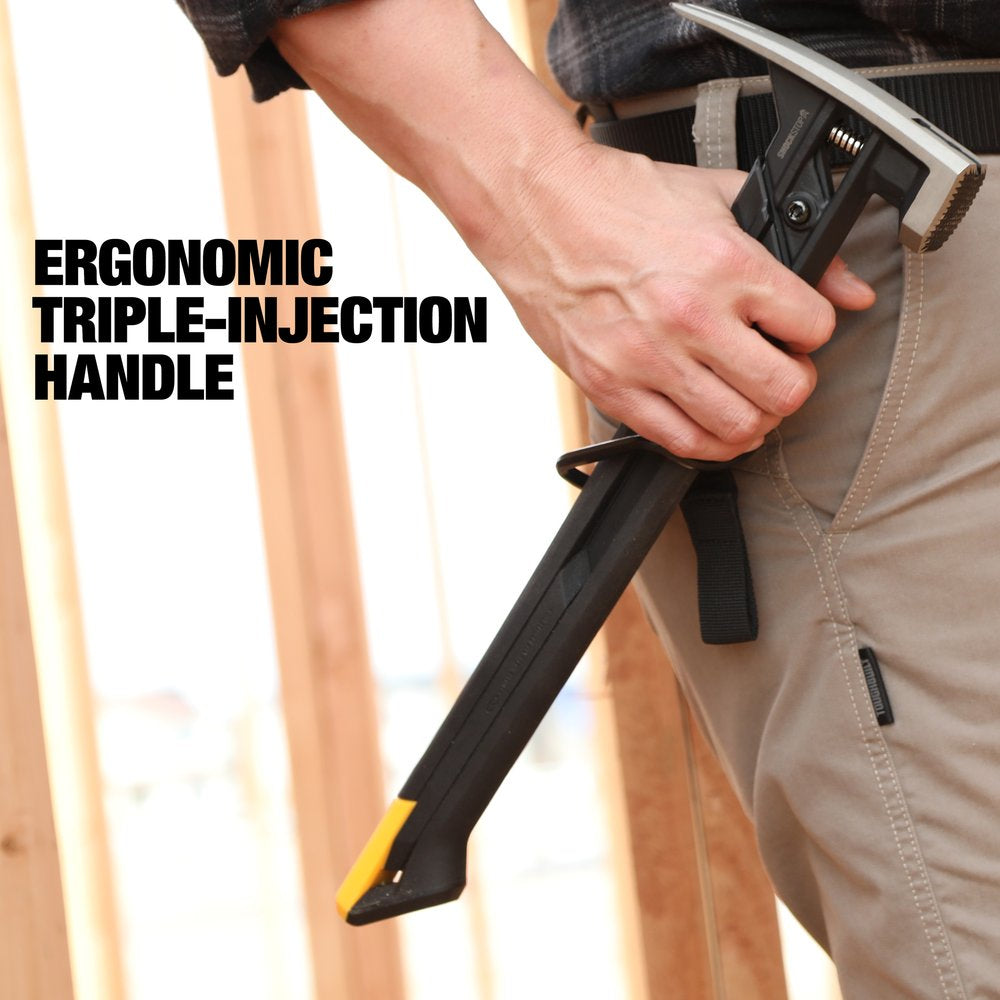 TOUGHBUILT 24 Oz. Shockstop Steel Rip Hammer - Milled Face