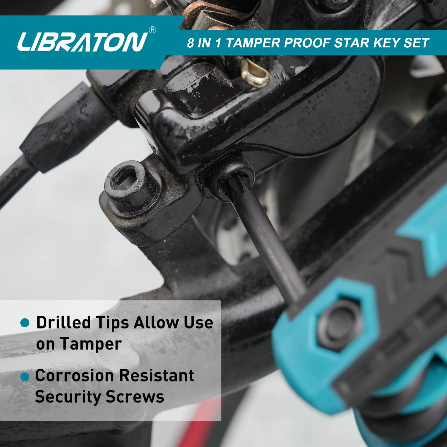 LIBRATON 8-IN-1 Tamper Proof Folding Star Key Set