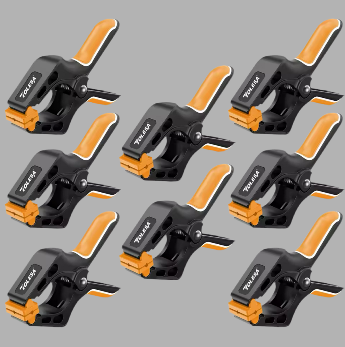 TOLESA 4/8PC 4” Heavy Duty Spring Clamps w/ Ergonomic Grip