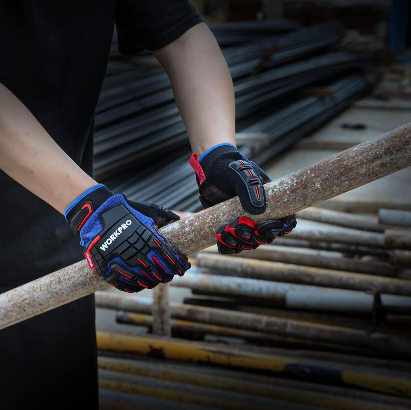 WORKPRO Heavy Duty Impact Protection Work Gloves - M, L, XL
