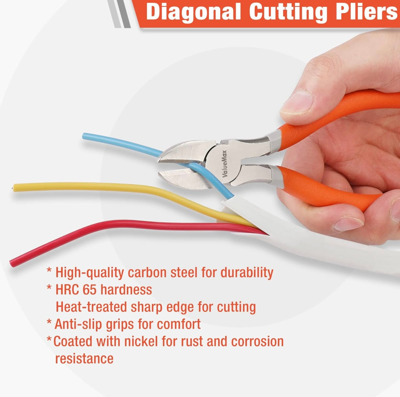 ValueMax 8PC Pliers & Wrench Set w/ Linesman, Locking, Needle Nose, Groove Joint, Slip Joint, Diagonal Pliers, Adjustable Wrench