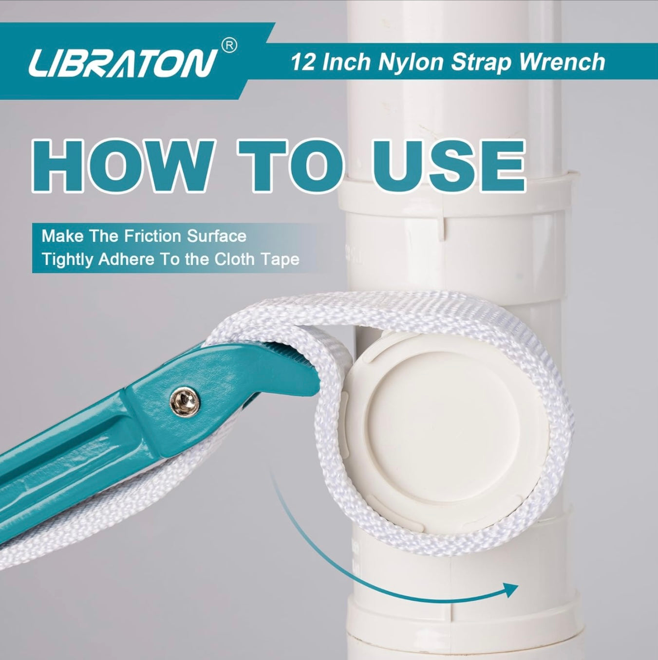 LIBRATON Adjustable Nylon Oil Filter Strap Wrench