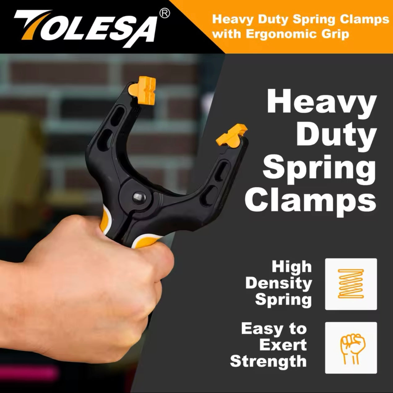 TOLESA 2/4PC 7” Heavy-Duty Spring Clamps