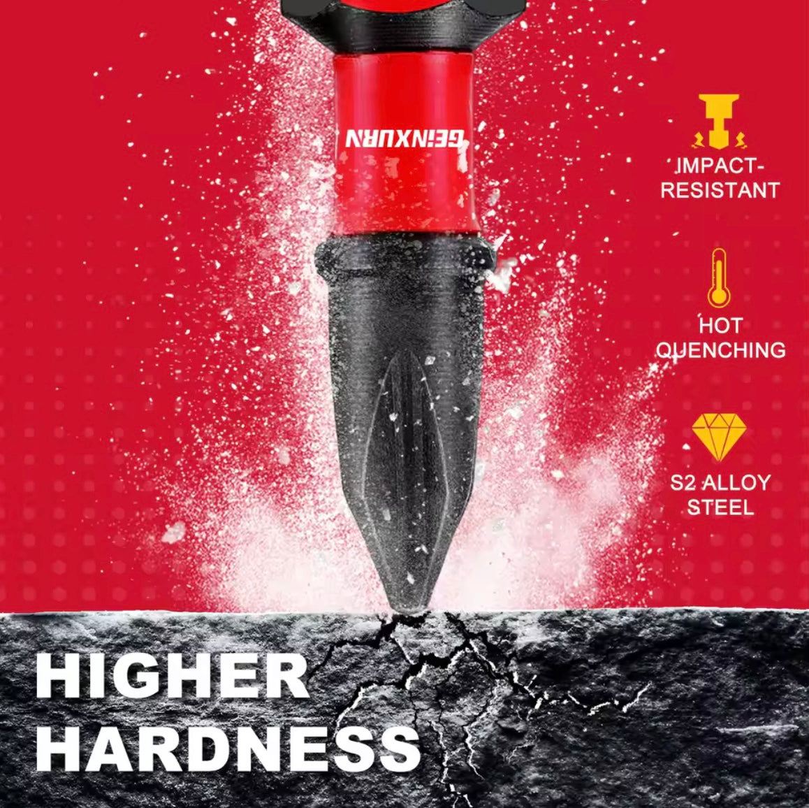 GEINXURN 21PC 1” Impact Driver Bit Set w/ 3” Bit Holder Extension