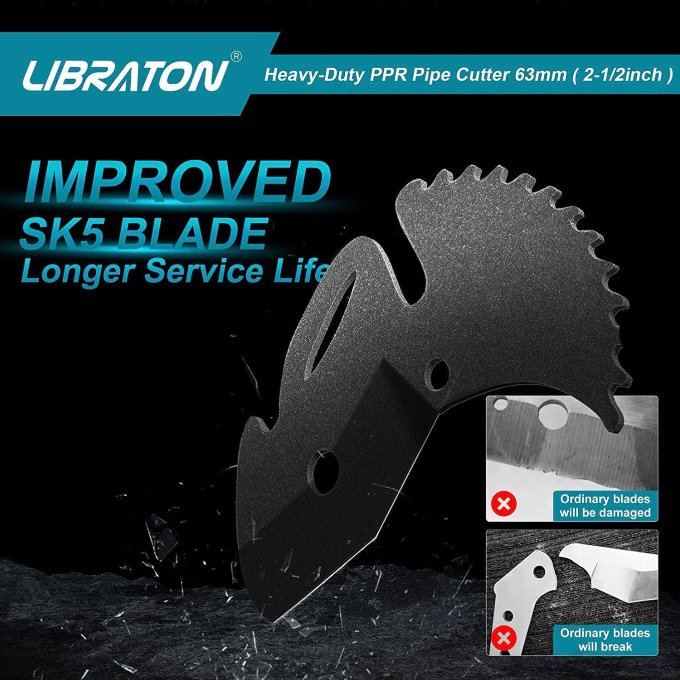 LIBRATON Heavy-Duty PVC Pipe Cutter 2-1/2"