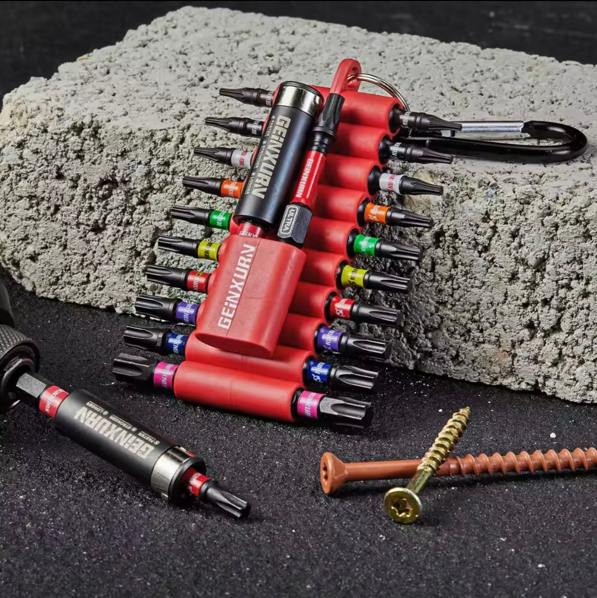 GEINXURN 22PC Magnetic Torx Driver Bit Set w/ Bit Holder, Organizer Sleeve