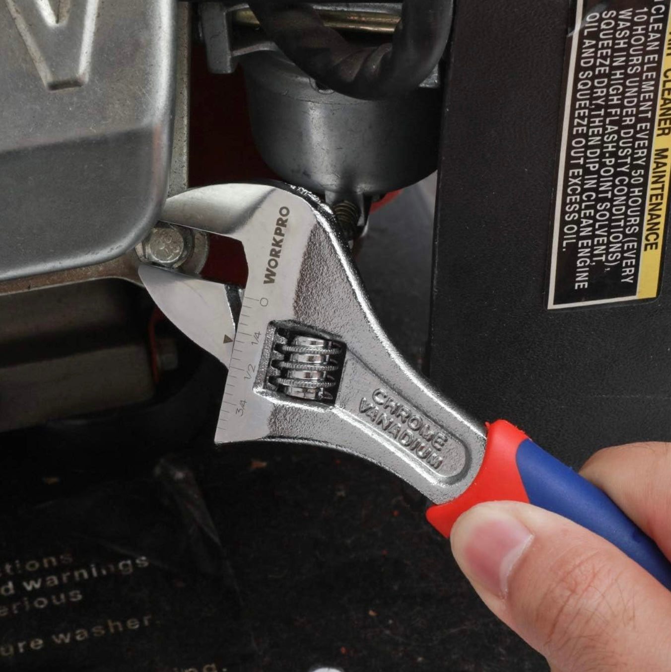 WORKPRO 3-piece Adjustable Wrench Set w/ Rubberized Anti-Slip Grips - 10”, 8”, 6”