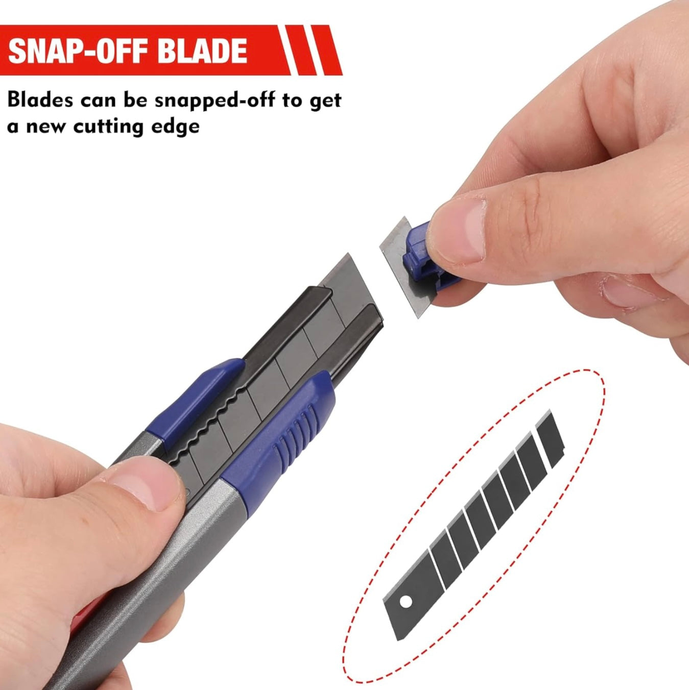 WORKPRO Quick-Change Folding Utility Knife & Retractable Snap-Off Box Cutter w/ Extra Blades