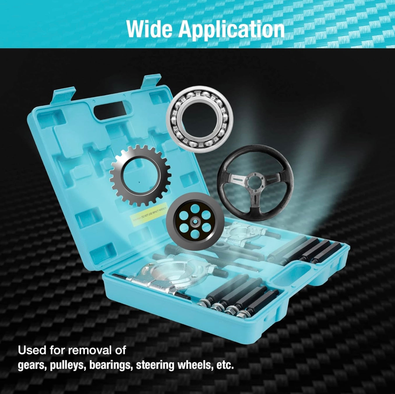 DURATECH 12PCS Bearing Puller Set, 2" and 3" Bar-Type Splitter Remove Bearings, Gear Puller, Storage Case