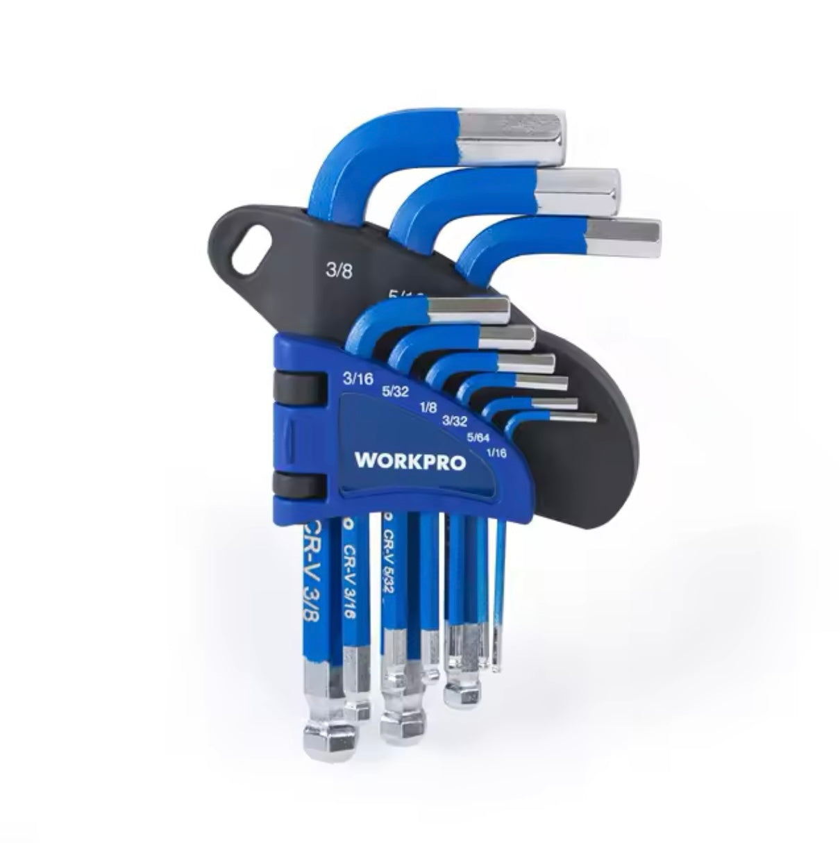 WORKPRO 9Pc SAE Ball Point Hex Key Set- Long/Short