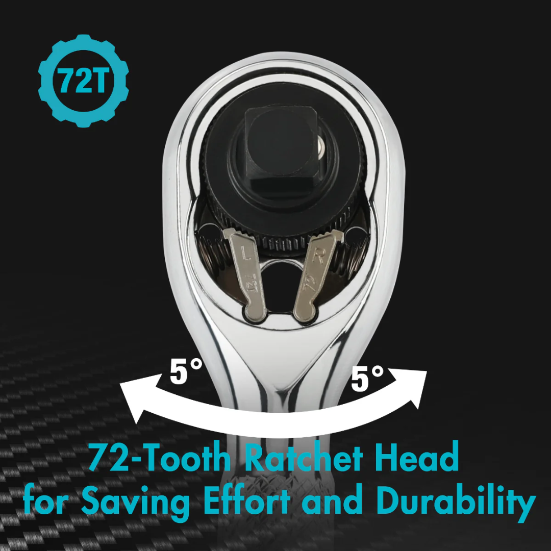 DURATECH Mini 1/4” Drive Ratchet Wrench
