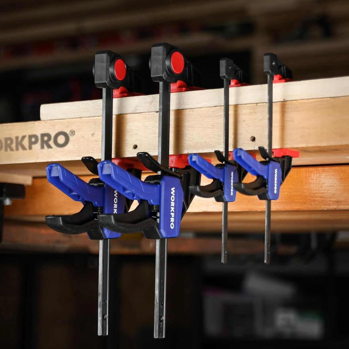WORKPRO Woodworking Bar Clamps 6”(2)/4.5”(2)