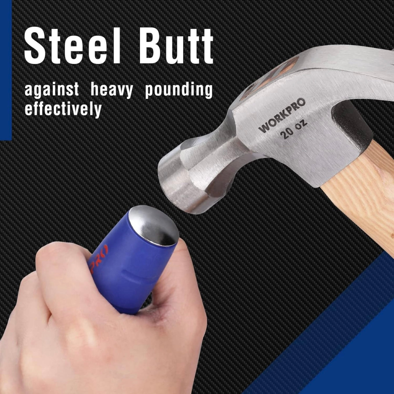 WORKPRO 3-piece Wood Chisel Set w/ Hammer End