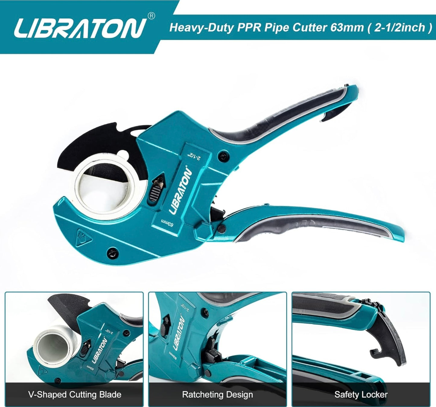 LIBRATON Heavy-Duty PVC Pipe Cutter 2-1/2"