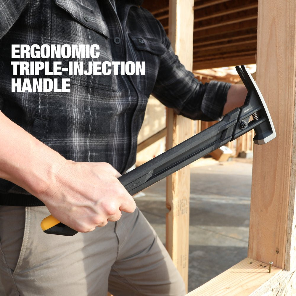 TOUGHBUILT 20 Oz. Shockstop Steel Rip Hammer - Milled Face