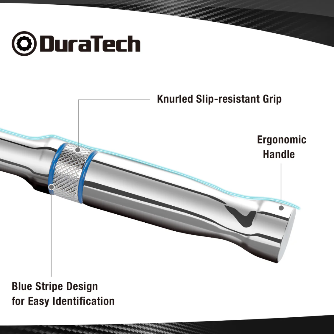 DURATECH 3/8” Drive 90 Tooth Quick-Release Ratchet Wrench