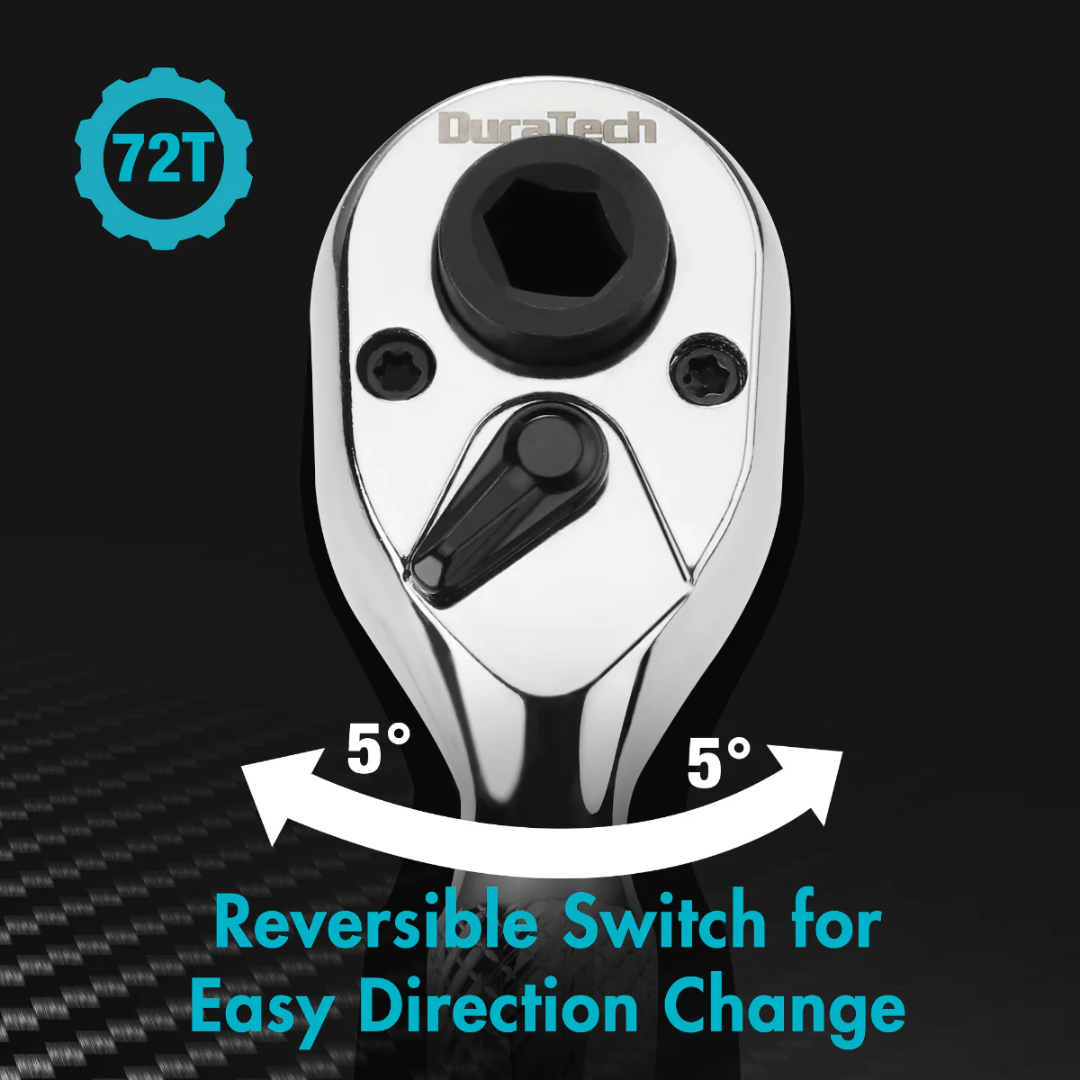 DURATECH Mini 1/4” Drive Ratchet Wrench