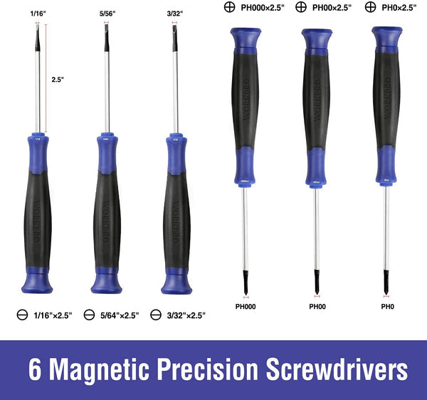 WORKPRO 16Pc Magnetic Screwdriver Set - Torx, Slotted, Phillips