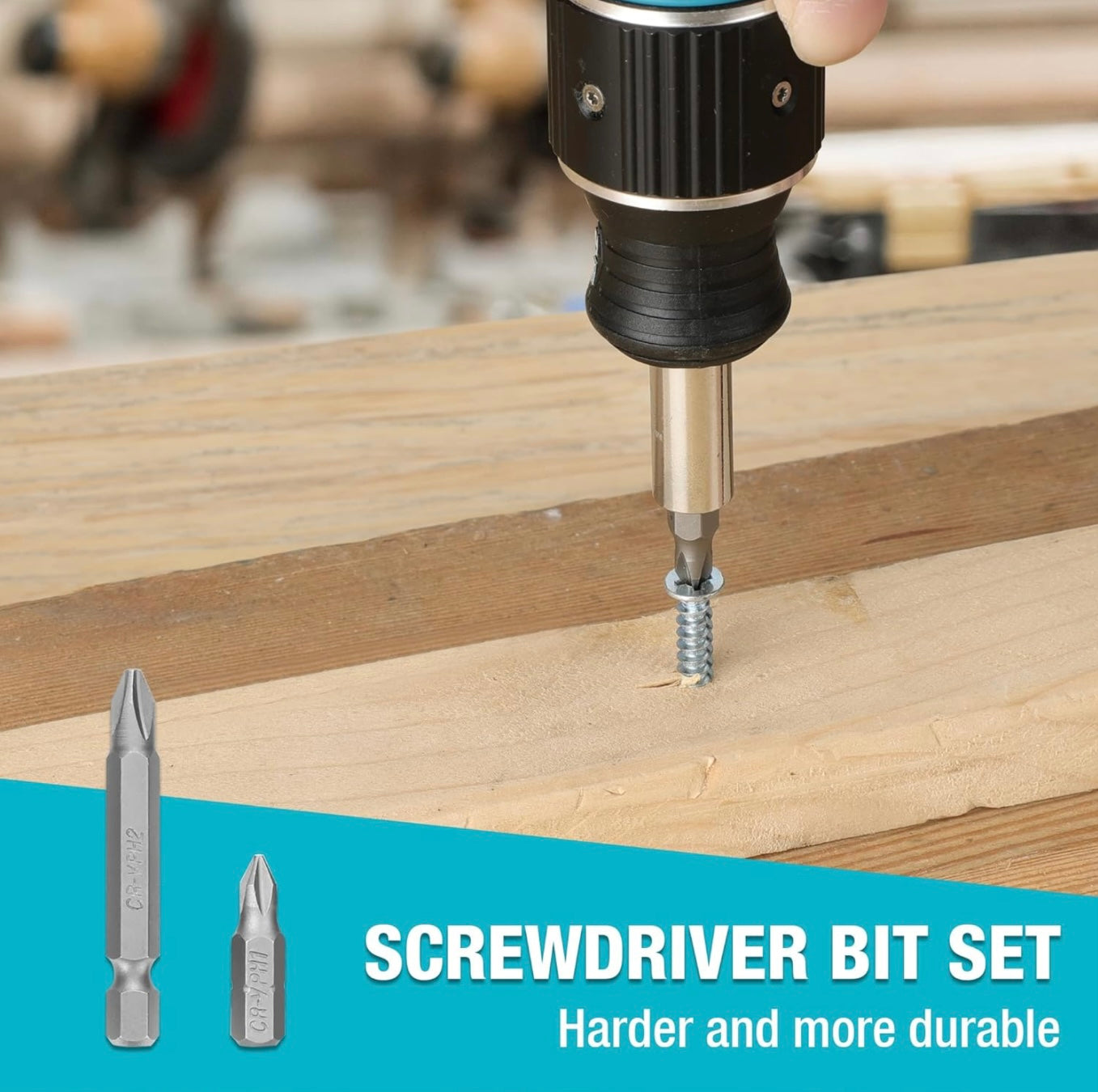 DURATECH 66PC Driver Bits and Screwdriver Bits Set w/ Tough Case