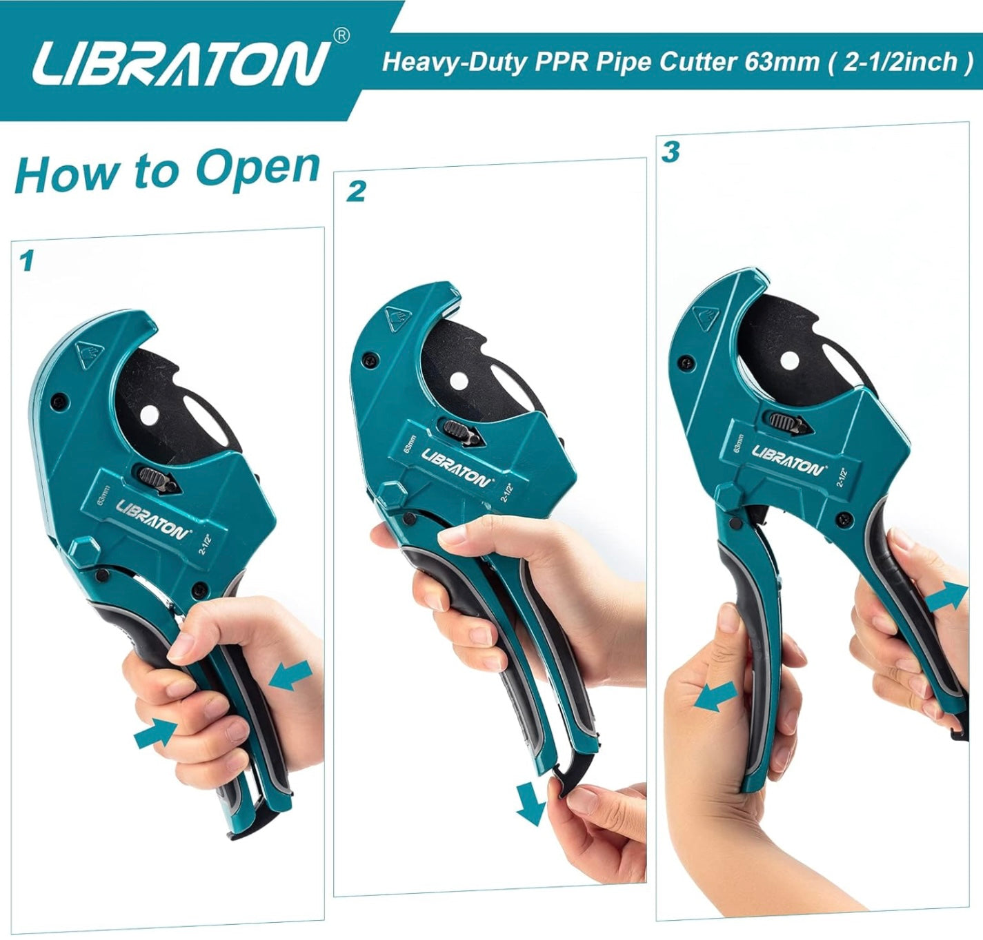 LIBRATON Heavy-Duty PVC Pipe Cutter 2-1/2"