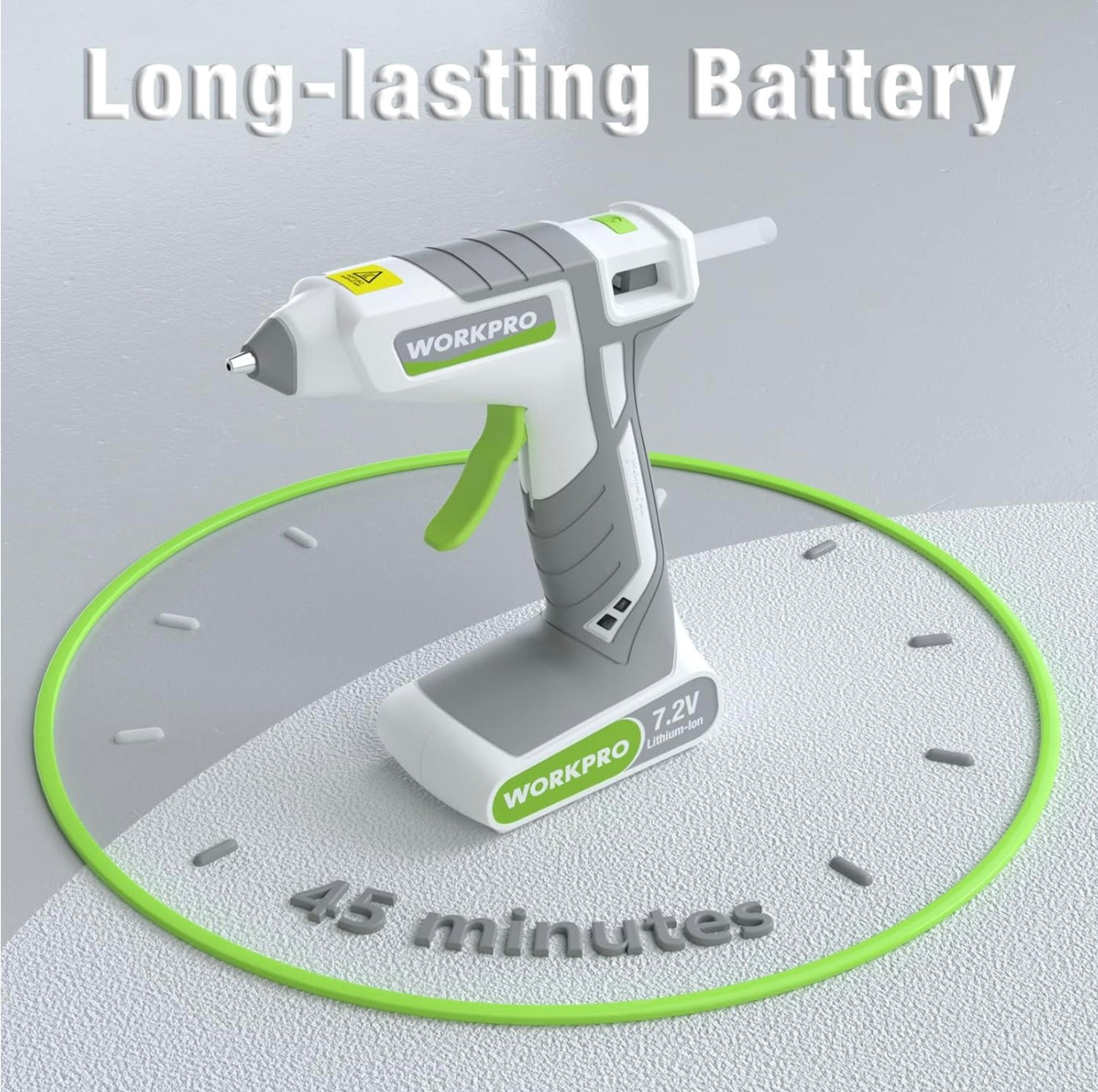 WORKPRO 7.2V Cordless Hot Melt Glue Gun