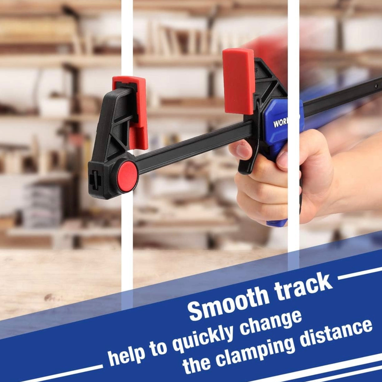 WORKPRO Woodworking Bar Clamps 6”(2)/4.5”(2)