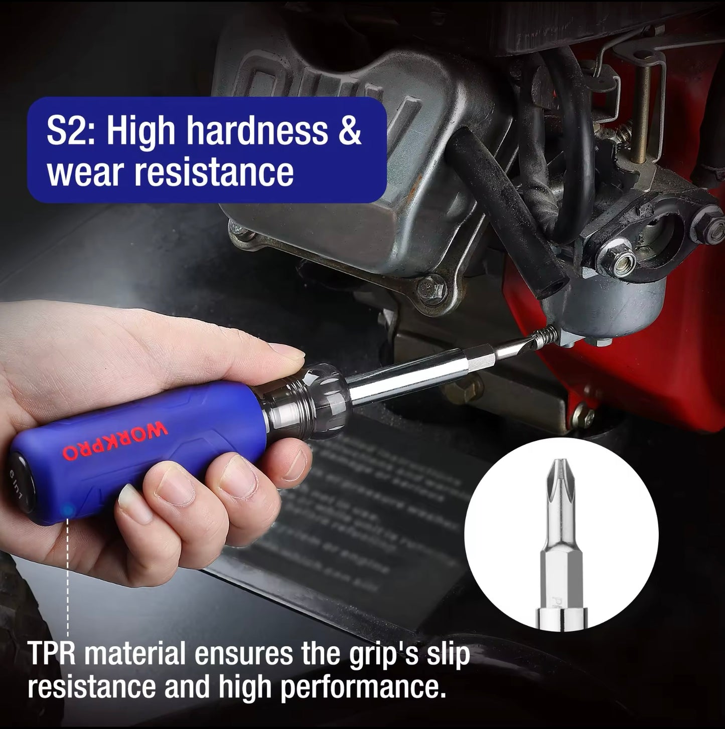 WORKPRO 6-IN-1 Multi-bit Screwdriver