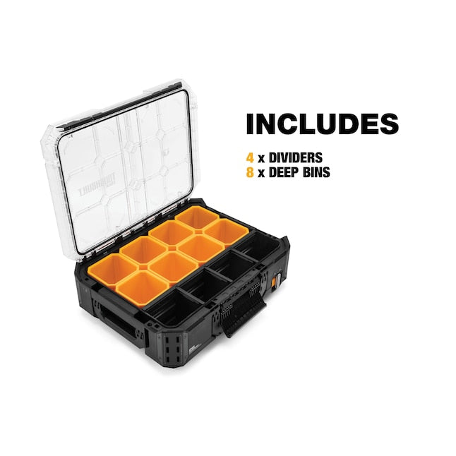 TOUGHBUILT STACKTECH 11-Compartment Large Plastic Small Parts Organizer