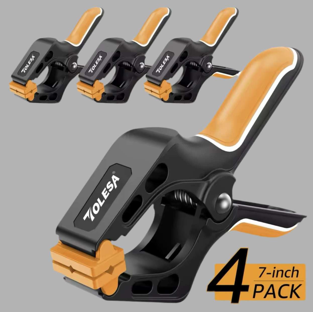 TOLESA 2/4PC 7” Heavy-Duty Spring Clamps