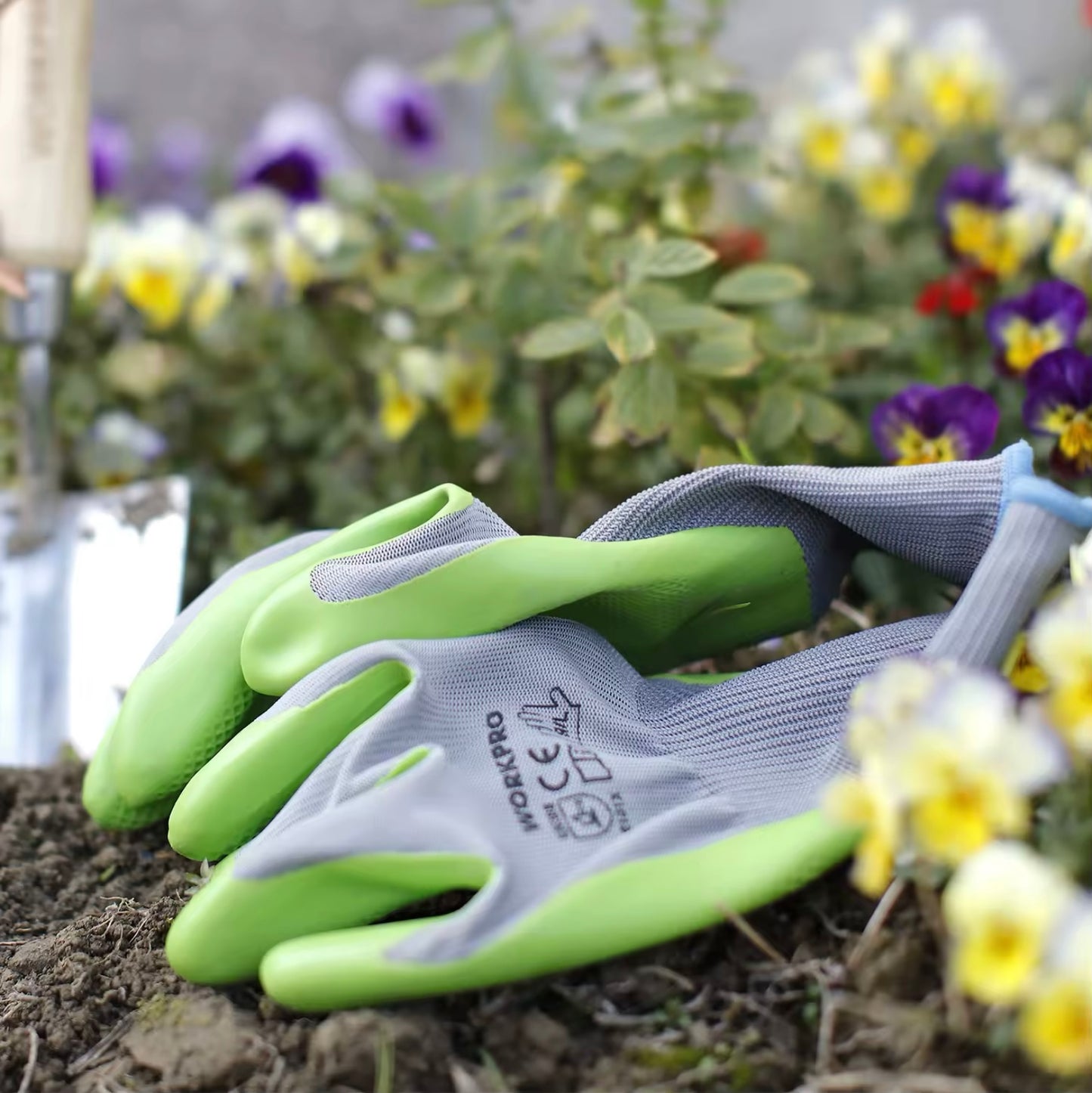 WORKPRO 6 Pairs of Polyester Eco-Latex Coated Garden Gloves
