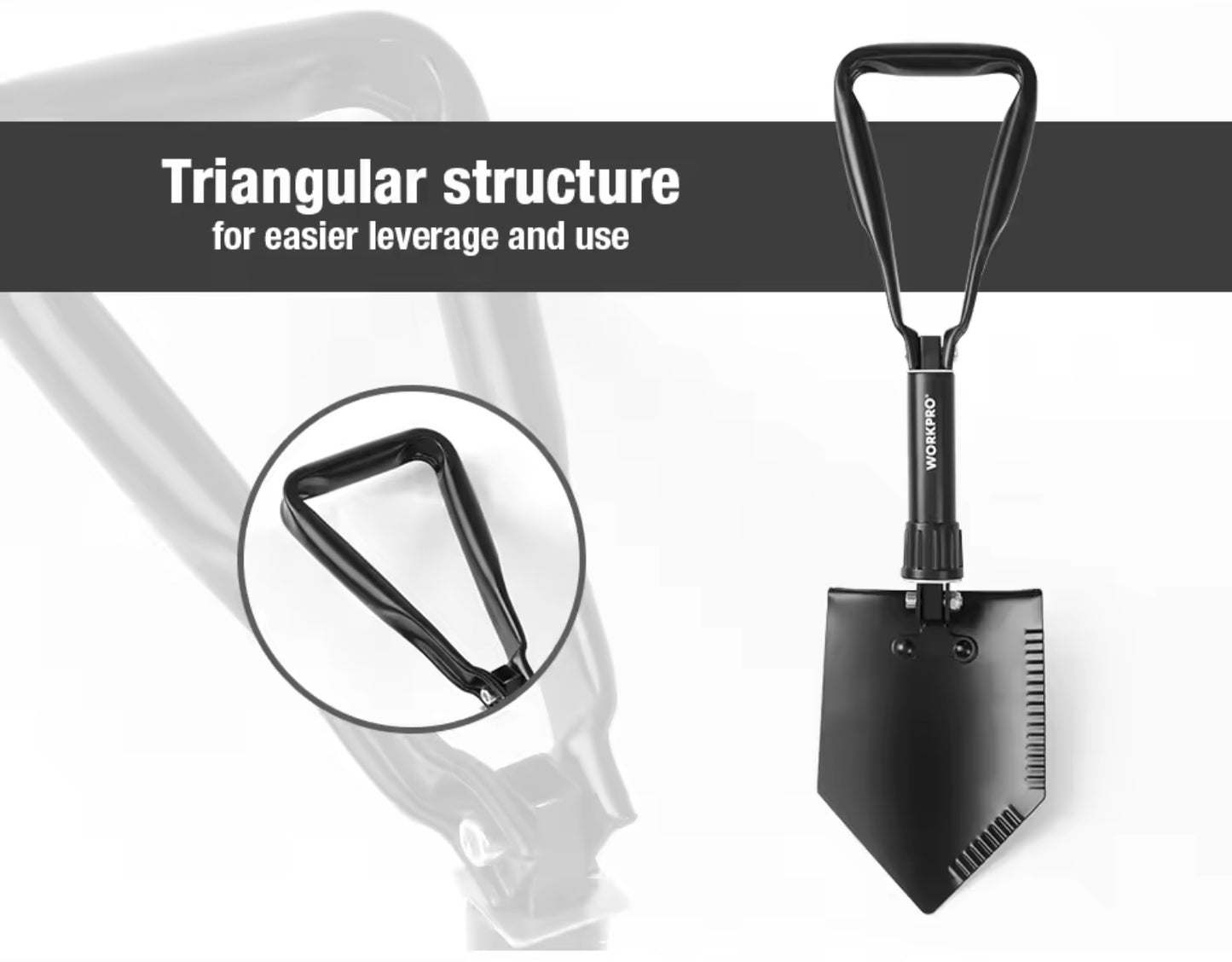WORKPRO Folding Shovel