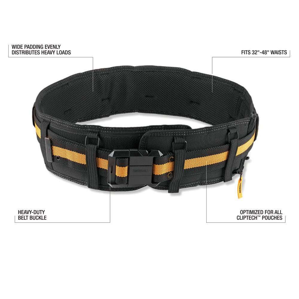 TOUGHBUILT Padded Belt Heavy Duty Buckle / Back Support