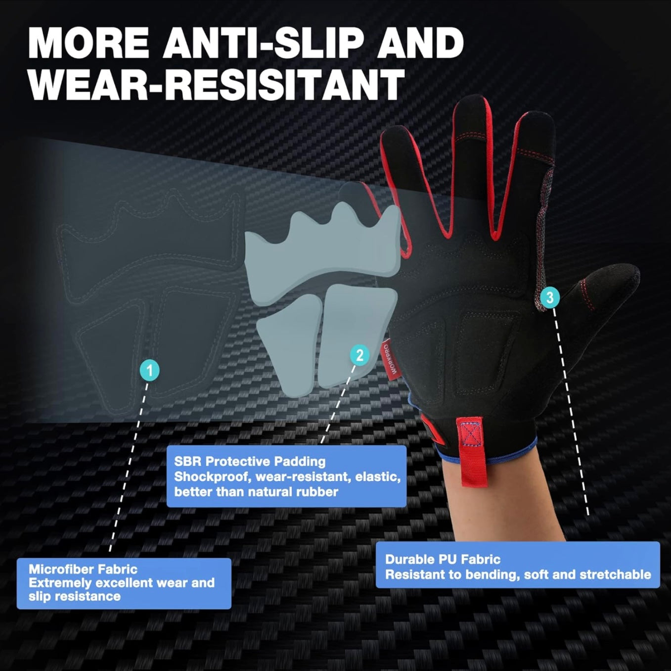 WORKPRO Safety Work Gloves - Medium