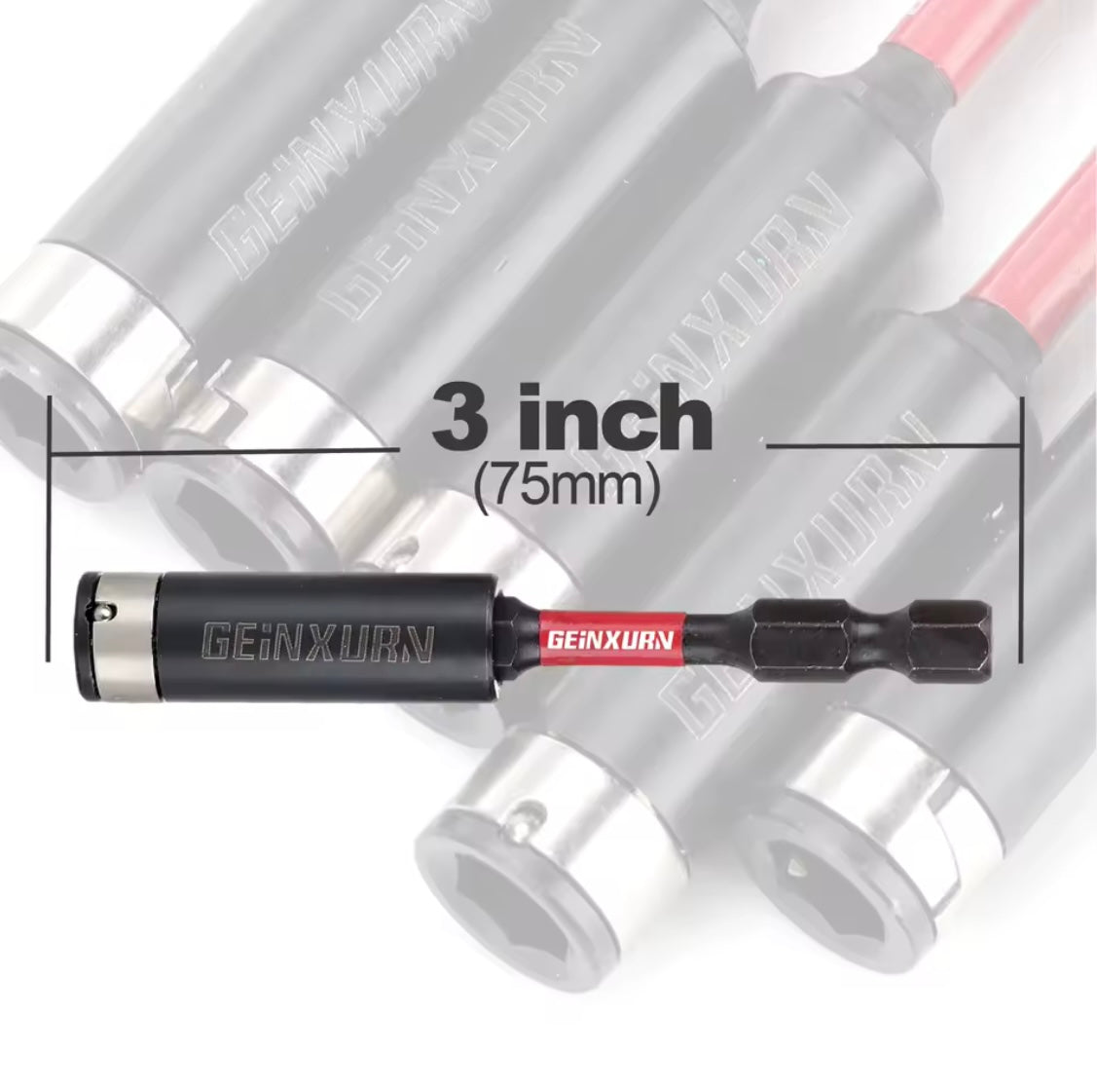 GEINXURN 1/3/5PK 3” Double-Lock Impact Bit Holder