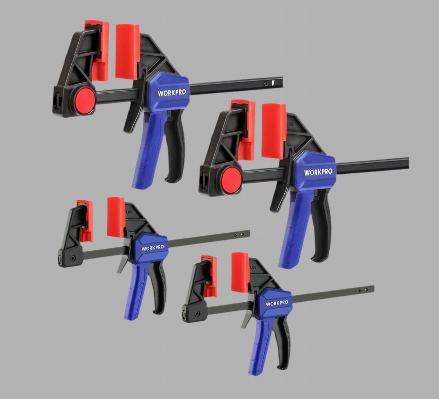 WORKPRO Woodworking Bar Clamps 6”(2)/4.5”(2)