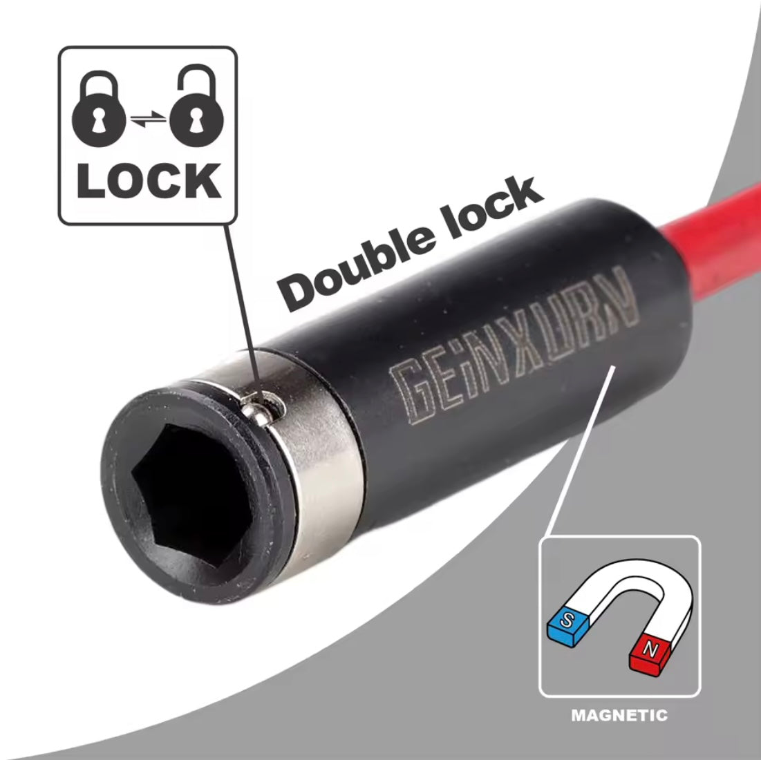 GEINXURN 1/3/5PK 3” Double-Lock Impact Bit Holder