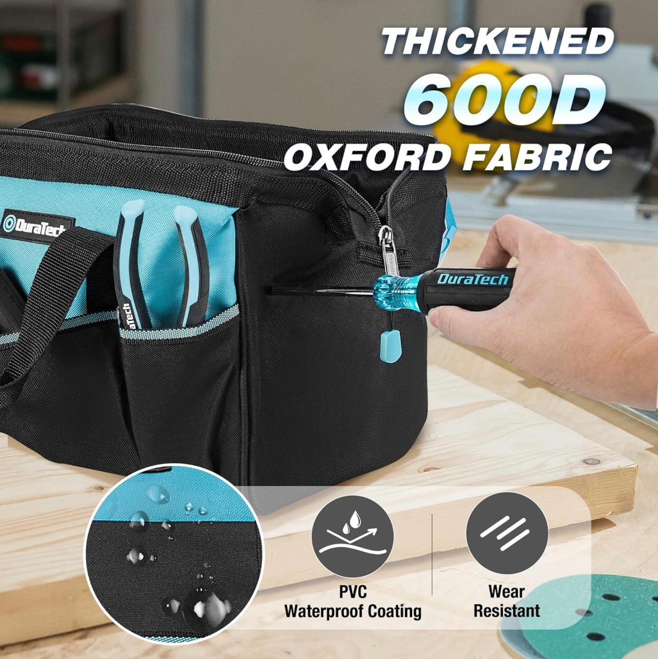 DURATECH 13” Small Tool Bag w/ 9 Pockets
