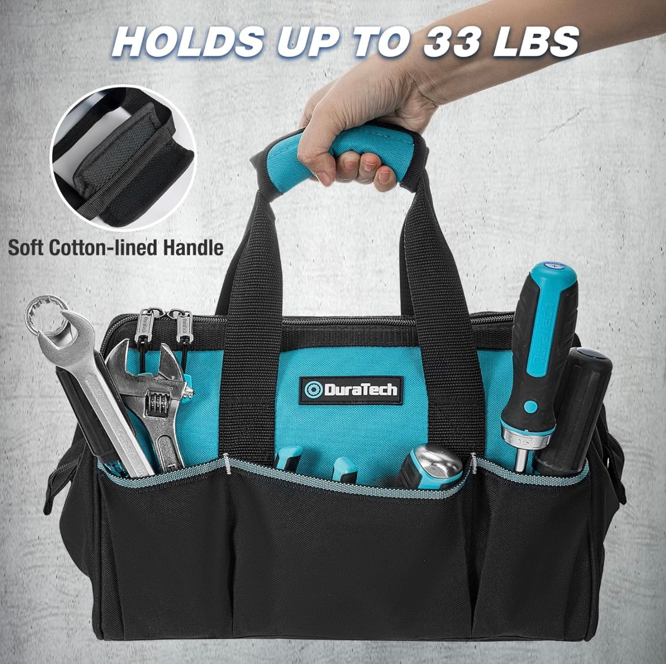 DURATECH 13” Small Tool Bag w/ 9 Pockets