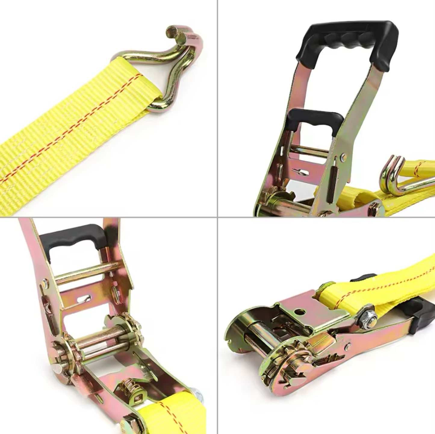 WORKPRO 3Pc Buckle Tie-Down Belt Cargo Strap
