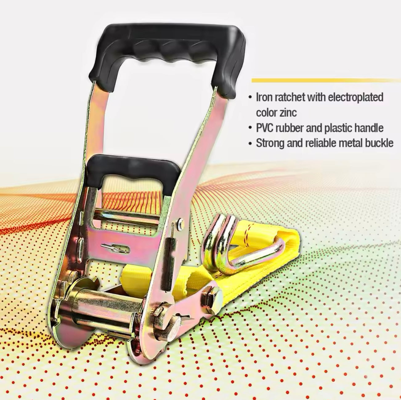 WORKPRO 3Pc Buckle Tie-Down Belt Cargo Strap