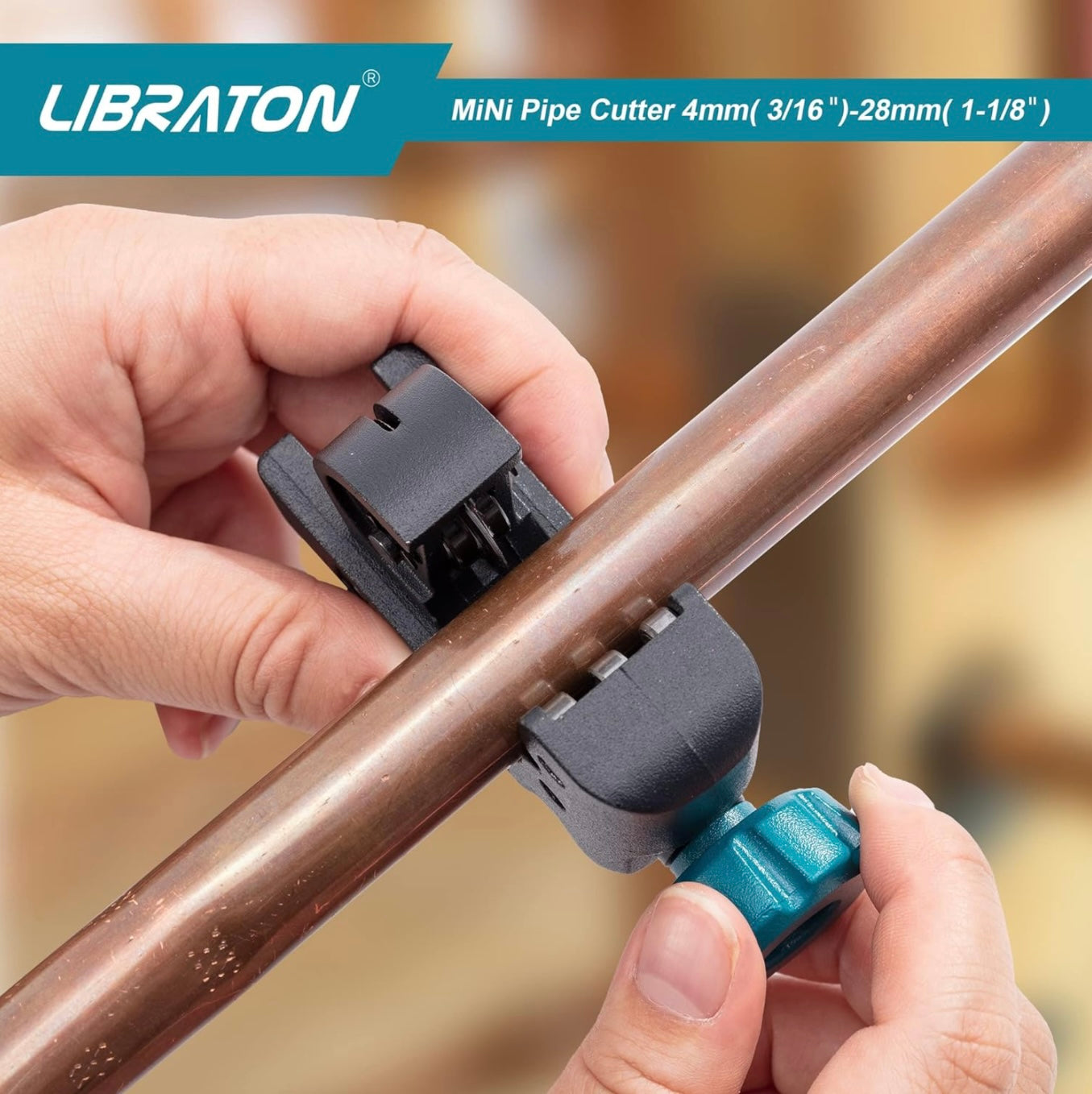LIBRATON Mini Pipe Cutter 4mm(3/16”) - 28mm(1-1/8”)