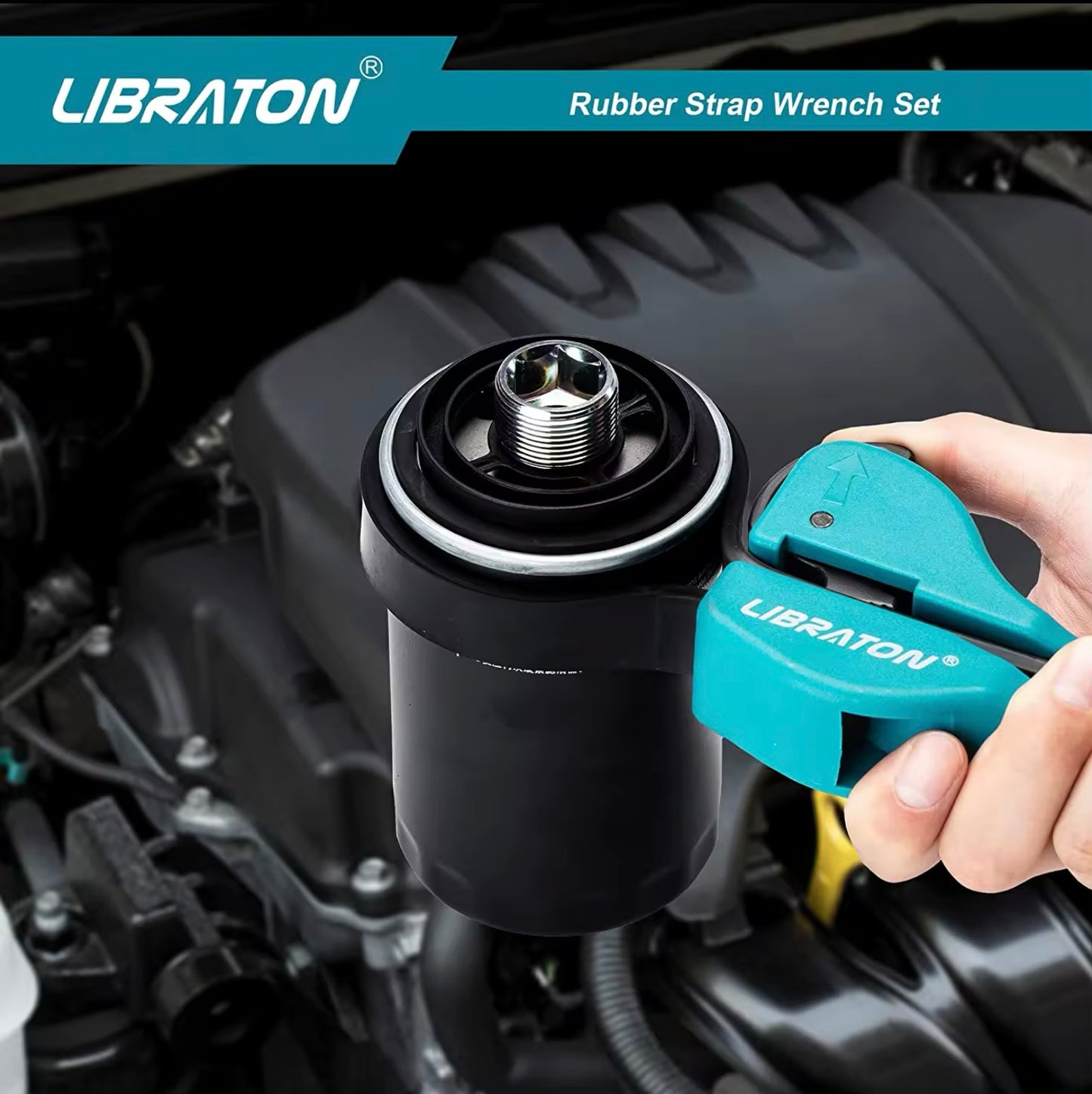LIBRATON 1/2PC Rubber Strap Wrench Set