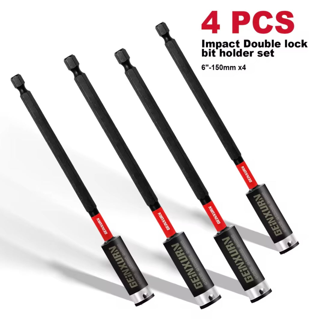 GEINXURN 1/2/4PK 6” Double-Lock Impact Bit Holder