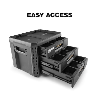 TOUGHBUILT STACKTECH XL 3-Drawer Plastic/Metal Tool Box