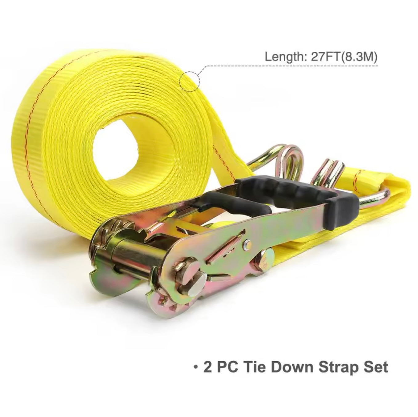WORKPRO 3Pc Buckle Tie-Down Belt Cargo Strap