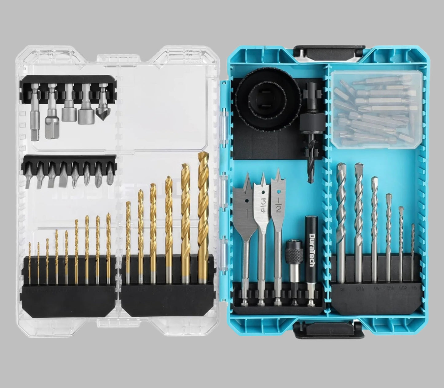 DURATECH 66PC Driver Bits and Screwdriver Bits Set w/ Tough Case