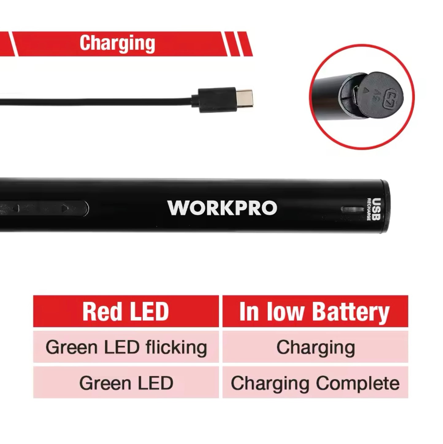 WORKPRO 3.6V Electric Screwdiver Set