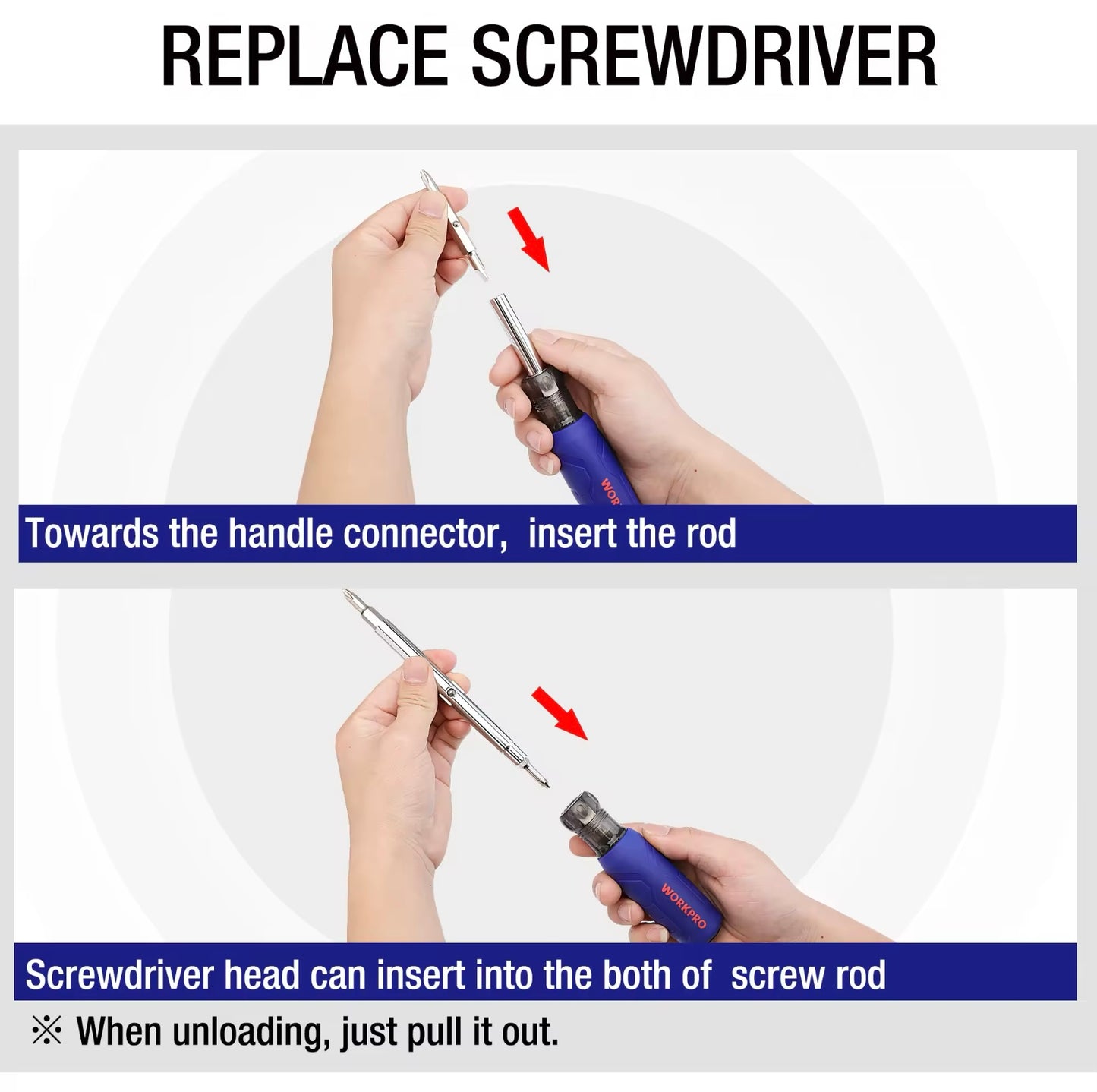 WORKPRO 6-IN-1 Multi-bit Screwdriver